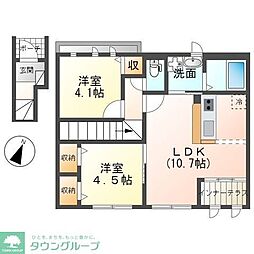 グランアゼリア 2LDKの間取図画像