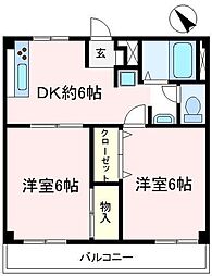 エントピア・フラッツ 2DKの間取図画像