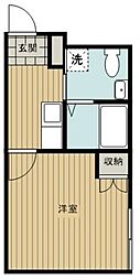 カインドネス所沢宮本町A棟 1Kの間取図画像