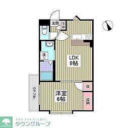 ランドール坂戸 1Kの間取図画像