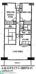 ブリランテけやき台 3LDKの間取図画像