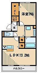 匠乃館C 1LDKの間取図画像