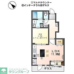 アスタルテ 1LDKの間取図画像