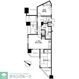 プルミエール入間シティ 2LDKの間取図画像