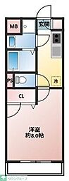 ラ・シャンテ 1Kの間取図画像