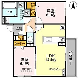 間取図画像 2LDK