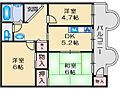 メゾン高槻2号棟3階4.9万円