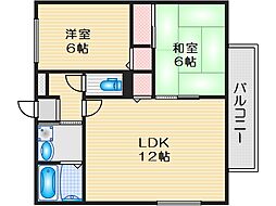 フォーチュン4 2LDKの間取図画像