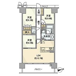 ミライモスクエア 3LDKの間取図画像