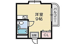 プラットホーム沢良宜 ワンルームの間取図画像
