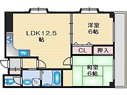 グリーンエクセル正雀 2LDKの間取図画像