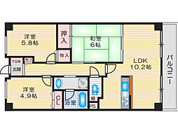 サワン東太田 3LDKの間取図画像