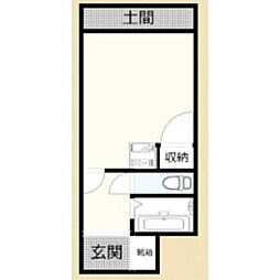 メイプル・ビラ茨木2 ワンルームの間取図画像
