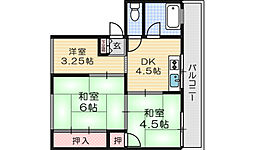 鳥飼マンション 3DKの間取図画像