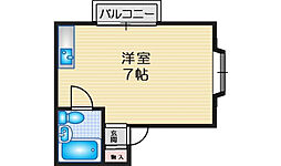 ジョイフルコーポ 1Kの間取図画像