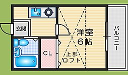 メゾン・デュ・ソレイユ 1Kの間取図画像
