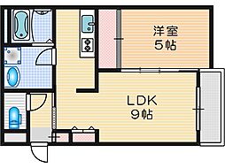 ウイングプラネット 1LDKの間取図画像