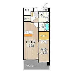 ヴェルドゥール南茨木 1LDKの間取図画像
