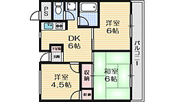 ピースフルハウス 3DKの間取図画像