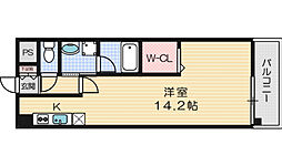 フェリーチェ千里丘 1DKの間取図画像