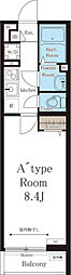リブリ・サナップJR茨木 1Kの間取図画像