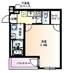 フジパレス千里丘駅西 1Kの間取図画像