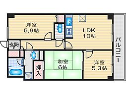 グレーシア大西 3LDKの間取図画像