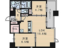URBANEX高槻芥川 2LDKの間取図画像