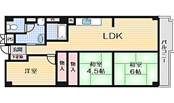 茨木グランドハイツ 3LDKの間取図画像
