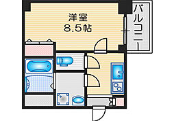 Sレジデンス千里丘 1Kの間取図画像