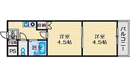 シティハウスグリンデル 2Kの間取図画像