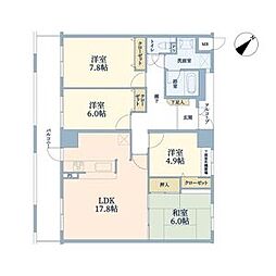 アルテ高槻エミネンス 3LDKの間取図画像