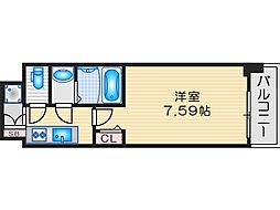 ロイス茨木奈良町 1Kの間取図画像