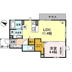 スタティオ2B 1LDKの間取図画像