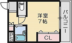 アンフィニィ・橋の内3 ワンルームの間取図画像