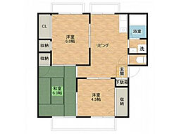ヴェル・ドミールA 3DKの間取図画像