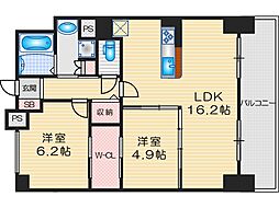LIBRATAKATSUKI 2LDKの間取図画像