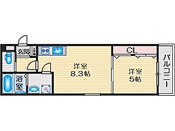 セレニティ豊川III 1LDKの間取図画像