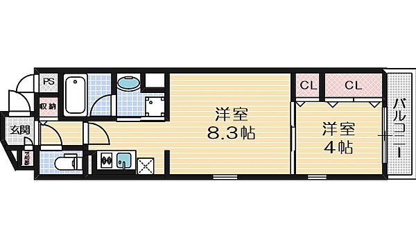 Perfect Life千里丘 ｜大阪府摂津市千里丘2丁目(賃貸マンション1LDK・1階・32.41㎡)の写真 その2