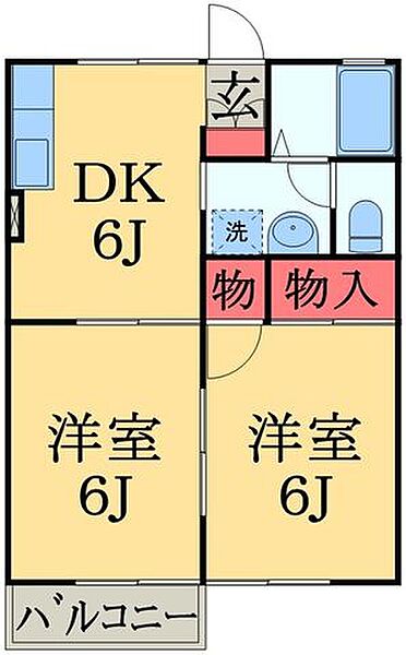 千葉県四街道市みのり町(賃貸アパート2DK・1階・40.09㎡)の写真 その2