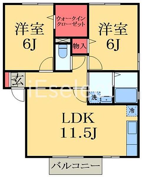 千葉県四街道市もねの里３丁目(賃貸アパート2LDK・2階・55.44㎡)の写真 その2