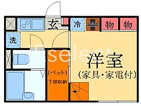 千葉県千葉市稲毛区園生町（賃貸アパート1K・1階・19.87㎡） その2