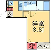 千葉県千葉市中央区椿森１丁目（賃貸アパート1K・3階・27.18㎡） その2