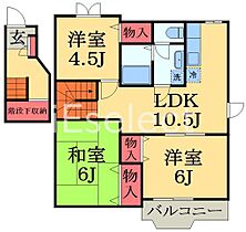 千葉県千葉市花見川区千種町（賃貸アパート3LDK・2階・65.57㎡） その2