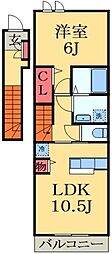 ハイグレイス3番館 1LDKの間取図画像