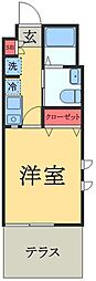 CLASSTAGE王子台 1Kの間取図画像
