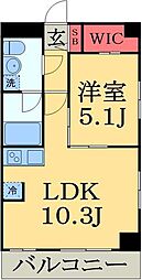 ティアラ村上3 1LDKの間取図画像
