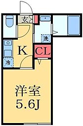リブ・ガーデン 1Kの間取図画像