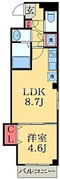 アンブラッセ要町 1LDKの間取図画像