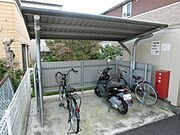 屋根付の駐輪場です。
